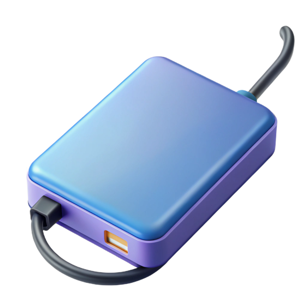 splendid impressionist A portable external hard drive. NO BACKGROUND with Transparent Background. high quality png