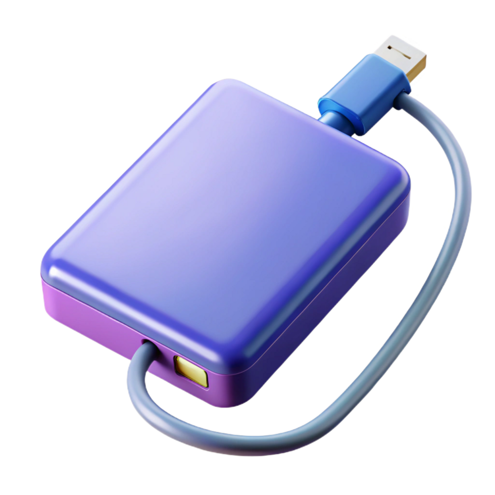 ethereal sumptuous A portable external hard drive. NO BACKGROUND with Transparent Background. high resolution png