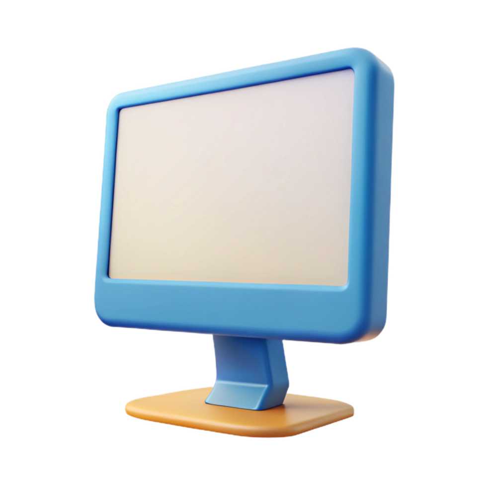 sumptuous unparalleled A computer monitor with a blank screen. NO BACKGROUND with Transparent Background. png