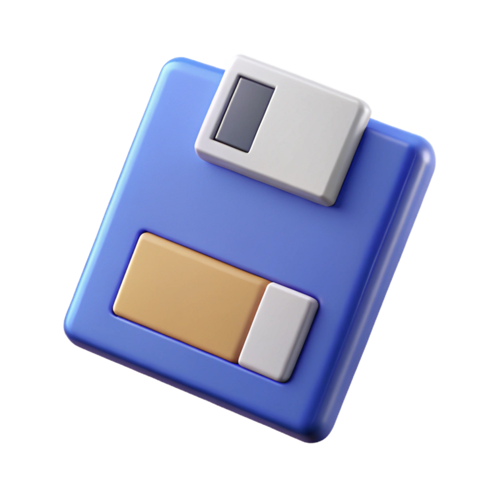dynamic wonderful A floppy disk. NO BACKGROUND with Transparent Background. precision png