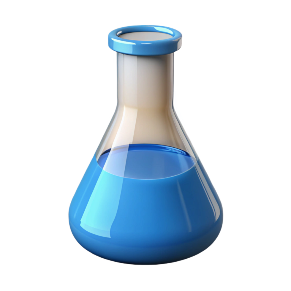 gorgeous dreamy artistic A laboratory beaker. NO BACKGROUND with Transparent Background. ultra HD png