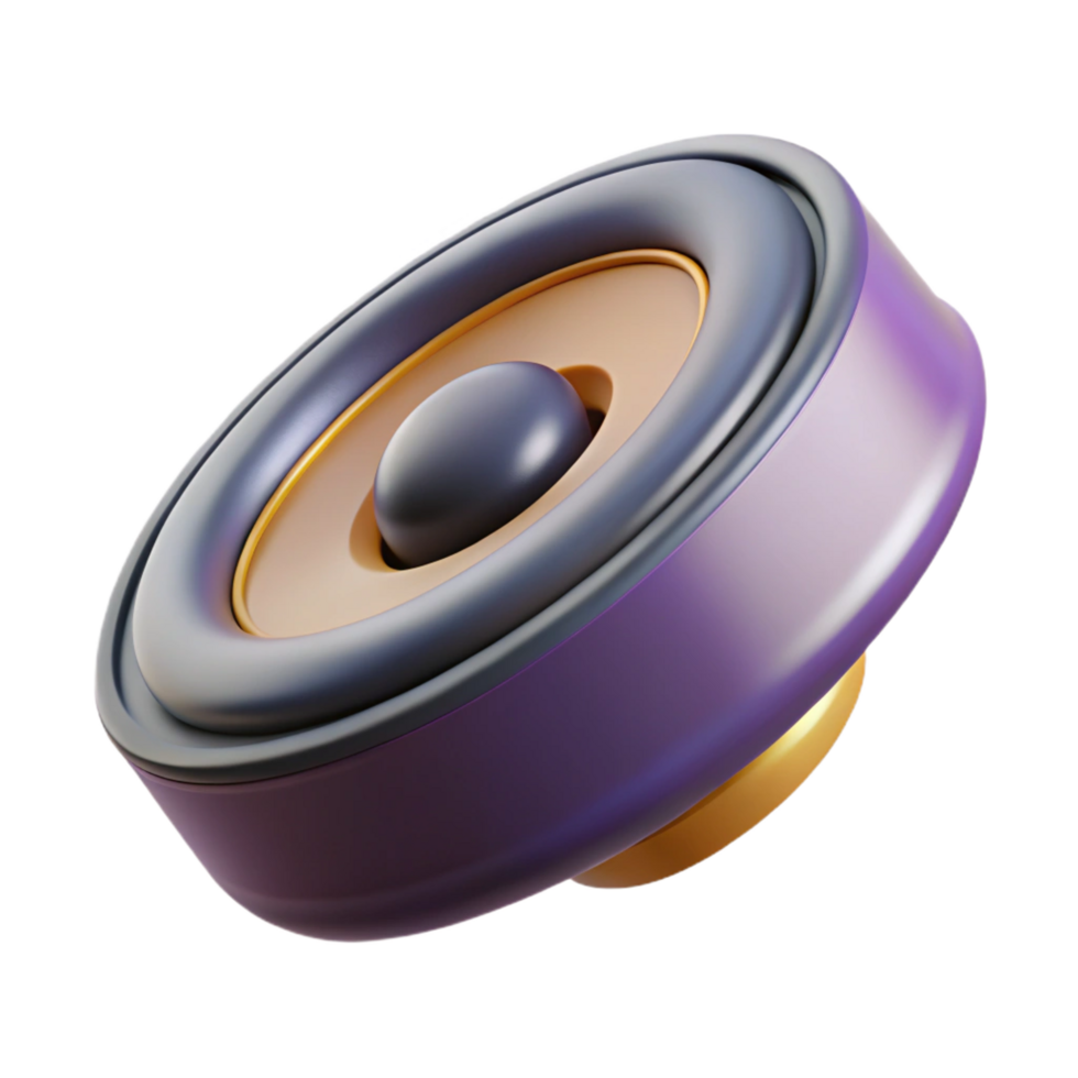 coveted contemporary A levitating speaker. NO BACKGROUND with Transparent Background. gallery standard png
