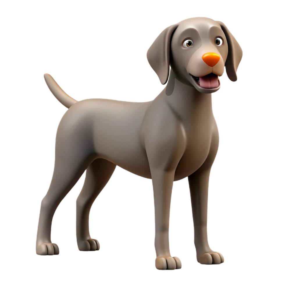 enchanting futuristic A German Short-haired Pointer, pointing. NO BACKGROUND with Transparent Background. high resolution png
