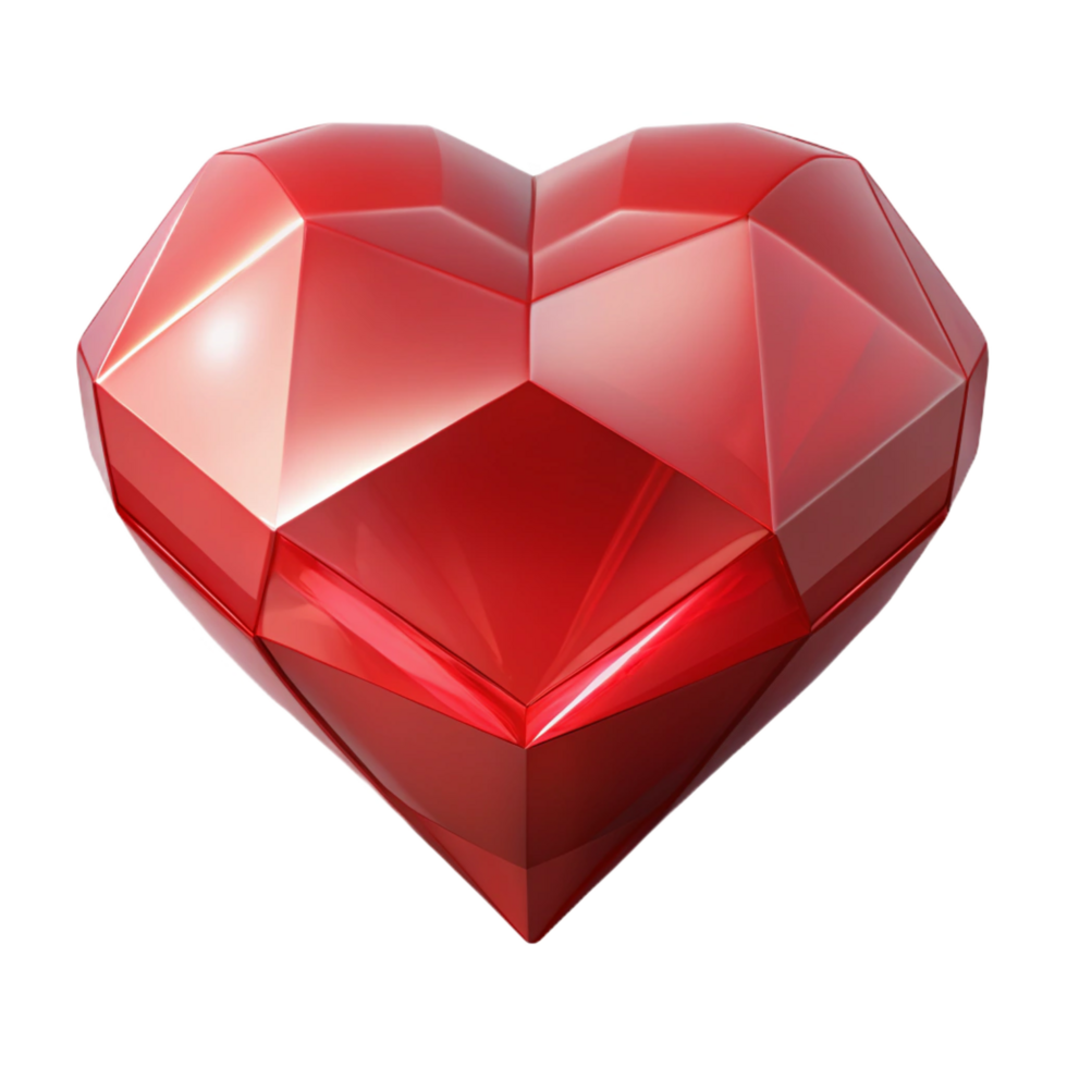 nostalgic beautiful A single, blood-red ruby, cut in the shape of a heart. NO BACKGROUND with Transparent Background. museum quality png