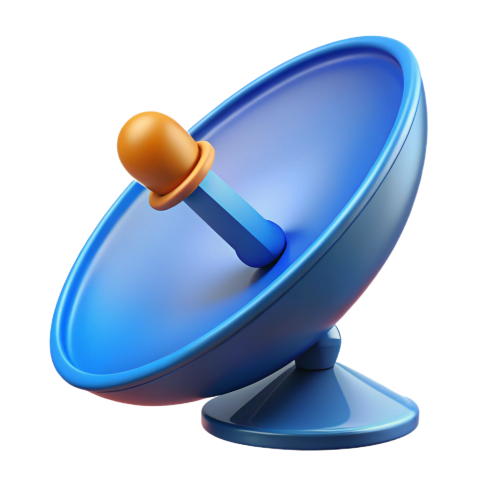 bold exquisite Satellite dish pointing upwards NO BACKGROUND with Transparent Background. top-tier png