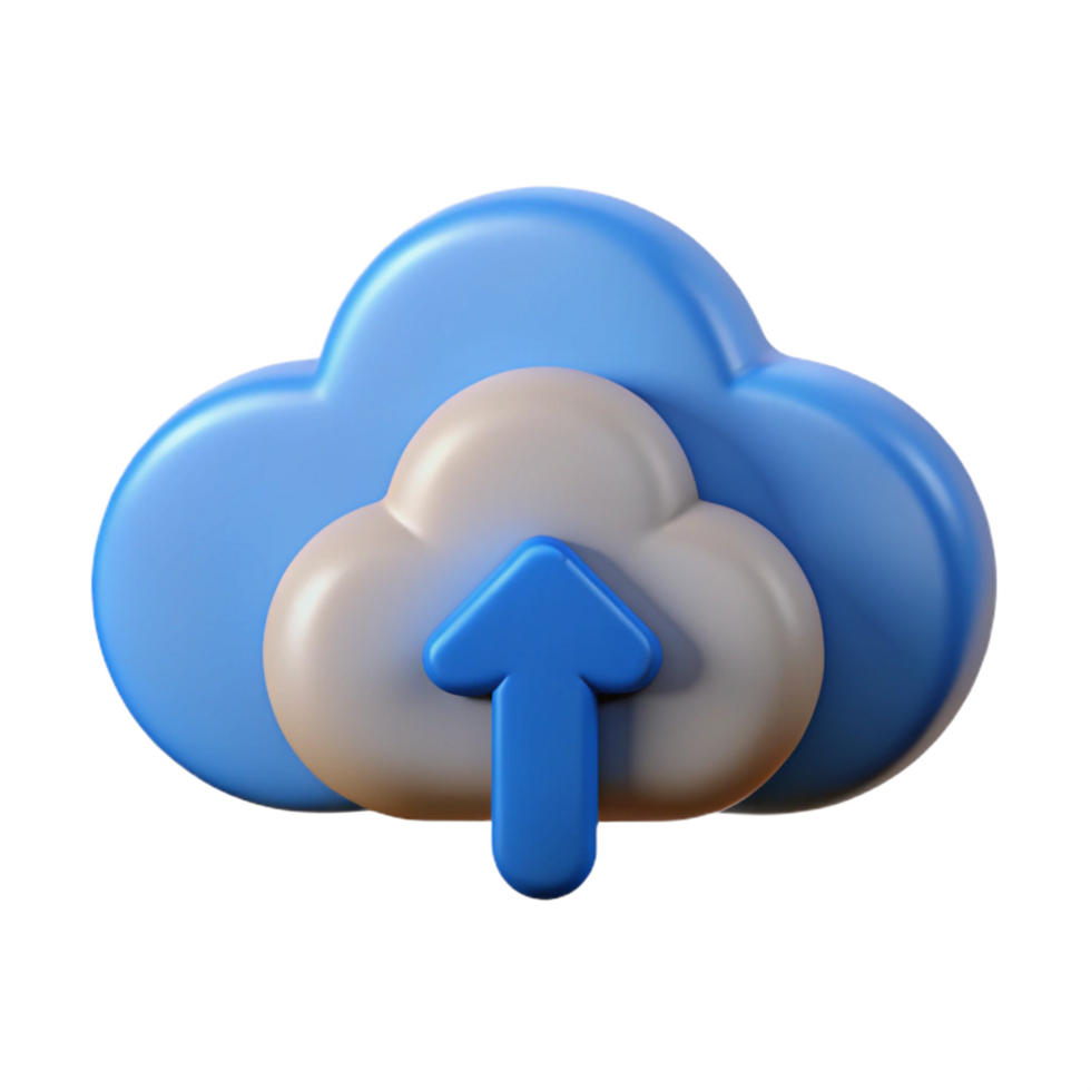 picturesque exemplary Data cloud icon with upload arrow NO BACKGROUND with Transparent Background. png