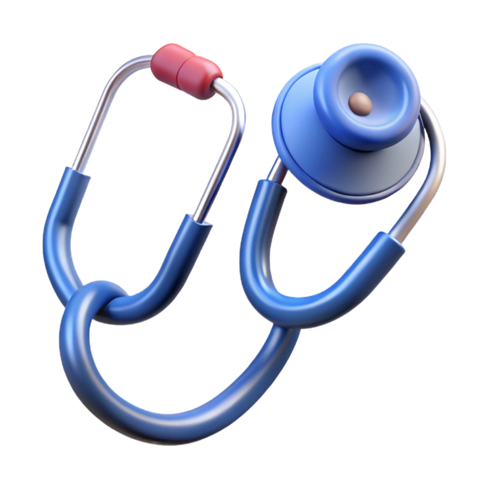 majestic elegant Stethoscope with earpieces and chest piece NO BACKGROUND with Transparent Background. professional png