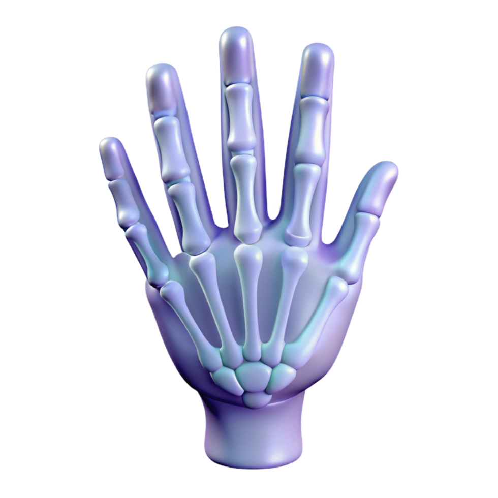 distinctive rustic X-ray image of human hand NO BACKGROUND with Transparent Background. exclusive png
