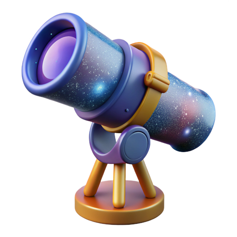 enchanting exemplary Telescope observing distant galaxy NO BACKGROUND with Transparent Background. png