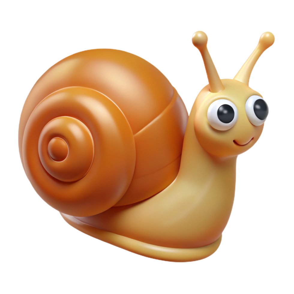 notable art deco A snail crawling, NO BACKGROUND with Transparent Background. 4K png