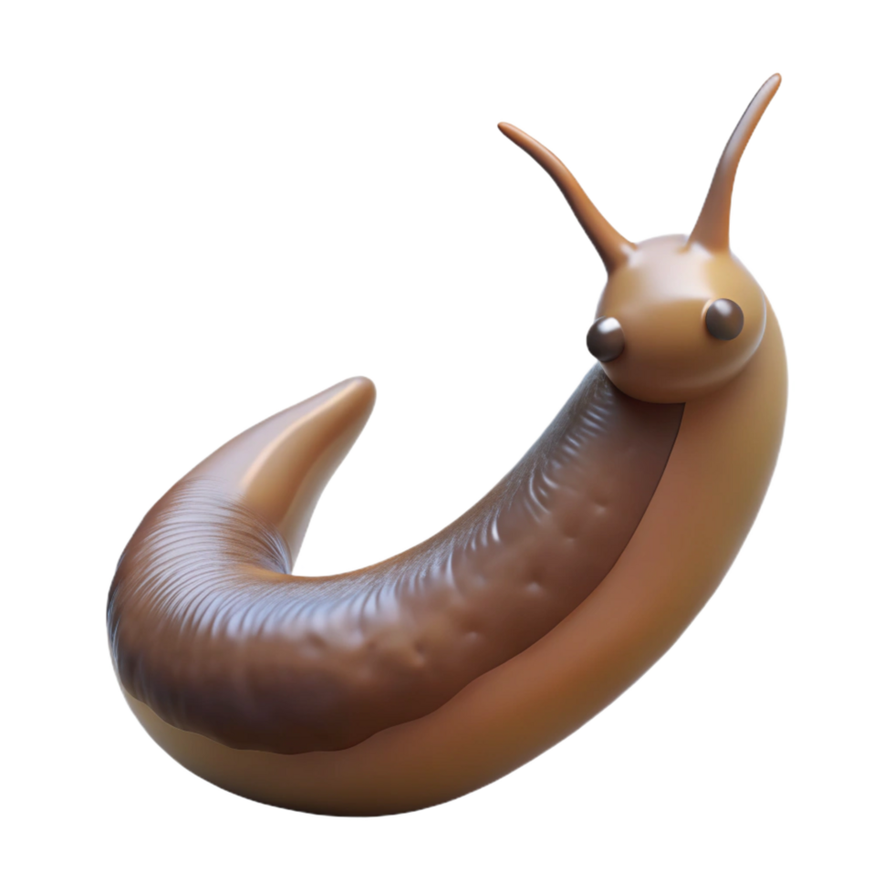 rare classic A slug, close-up, NO BACKGROUND with Transparent Background. premium png