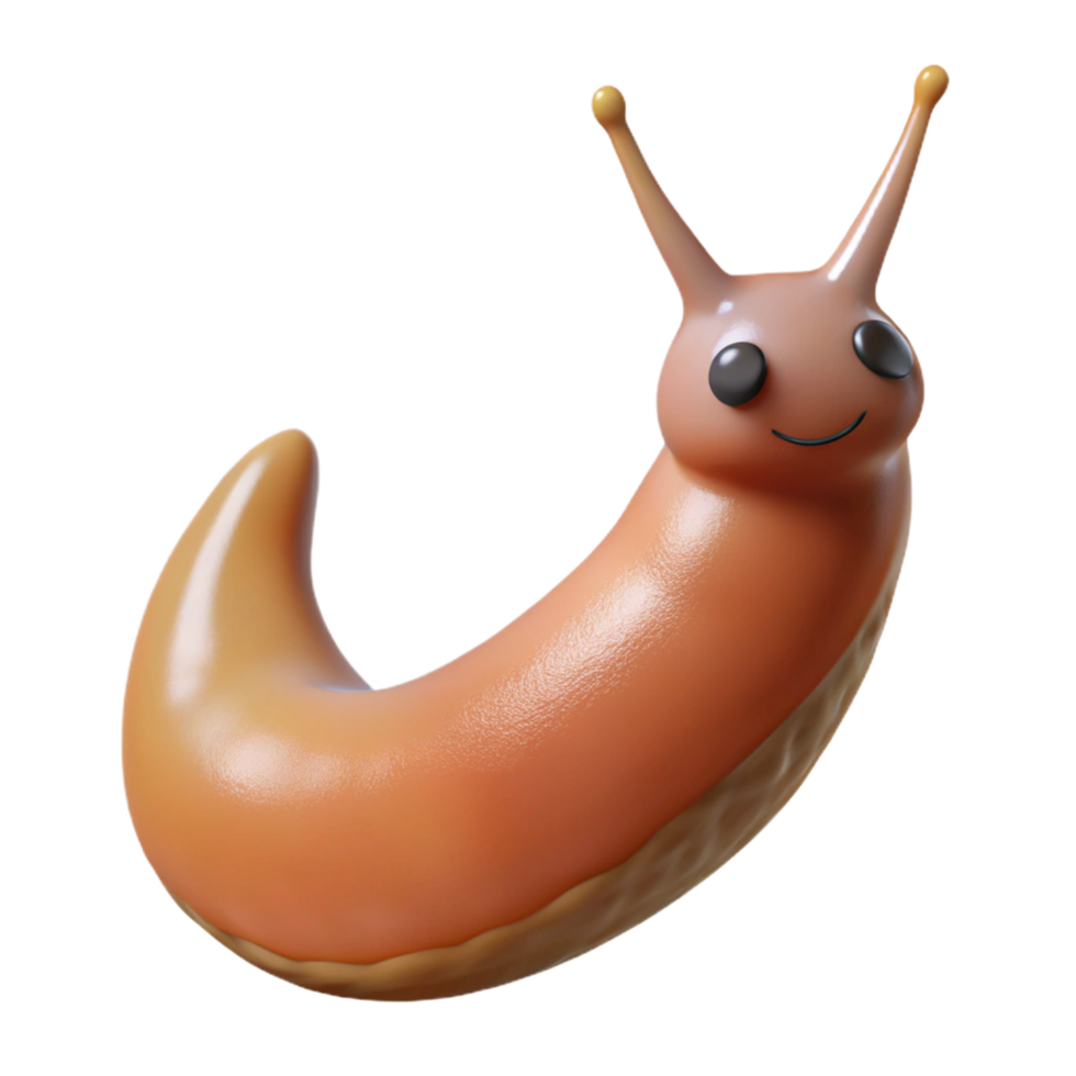 majestic distinguished A slug, close-up, NO BACKGROUND with Transparent Background. png