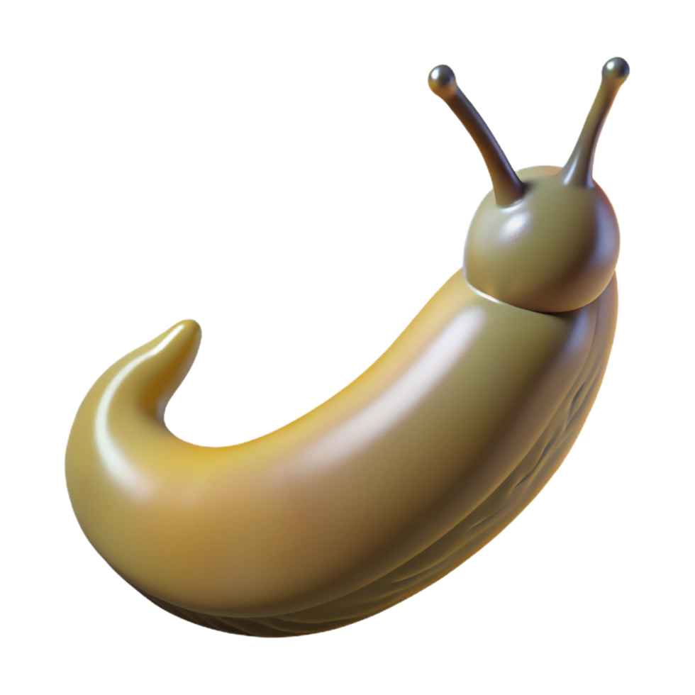 notable avant-garde A slug, close-up, NO BACKGROUND with Transparent Background. ultra HD png