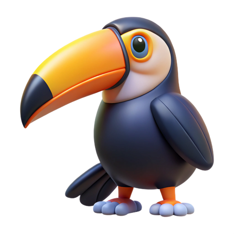 calm spectacular A toucan, NO BACKGROUND with Transparent Background. museum quality png