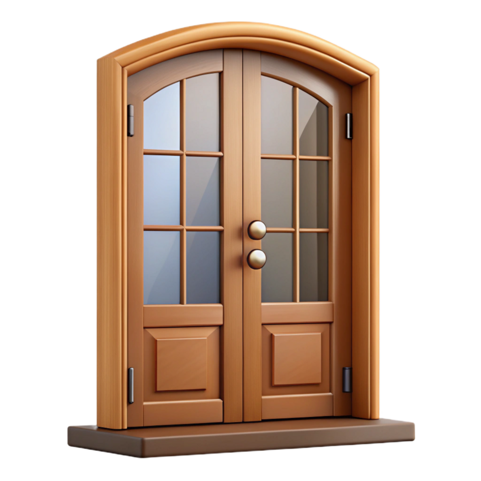 enchanting exceptional Front door, wooden panel with glass inserts NO BACKGROUND with Transparent Background. png