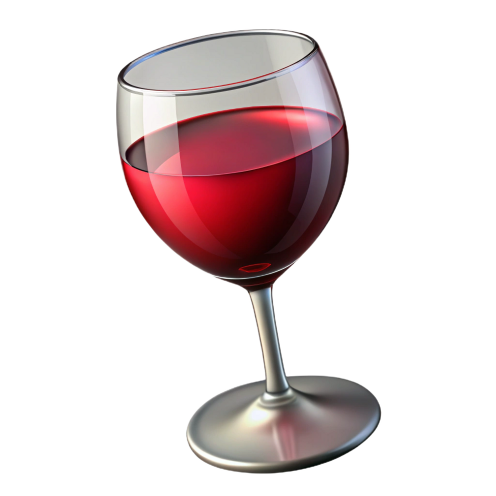 dreamy dazzling A glass of red wine, NO BACKGROUND with Transparent Background. precision png
