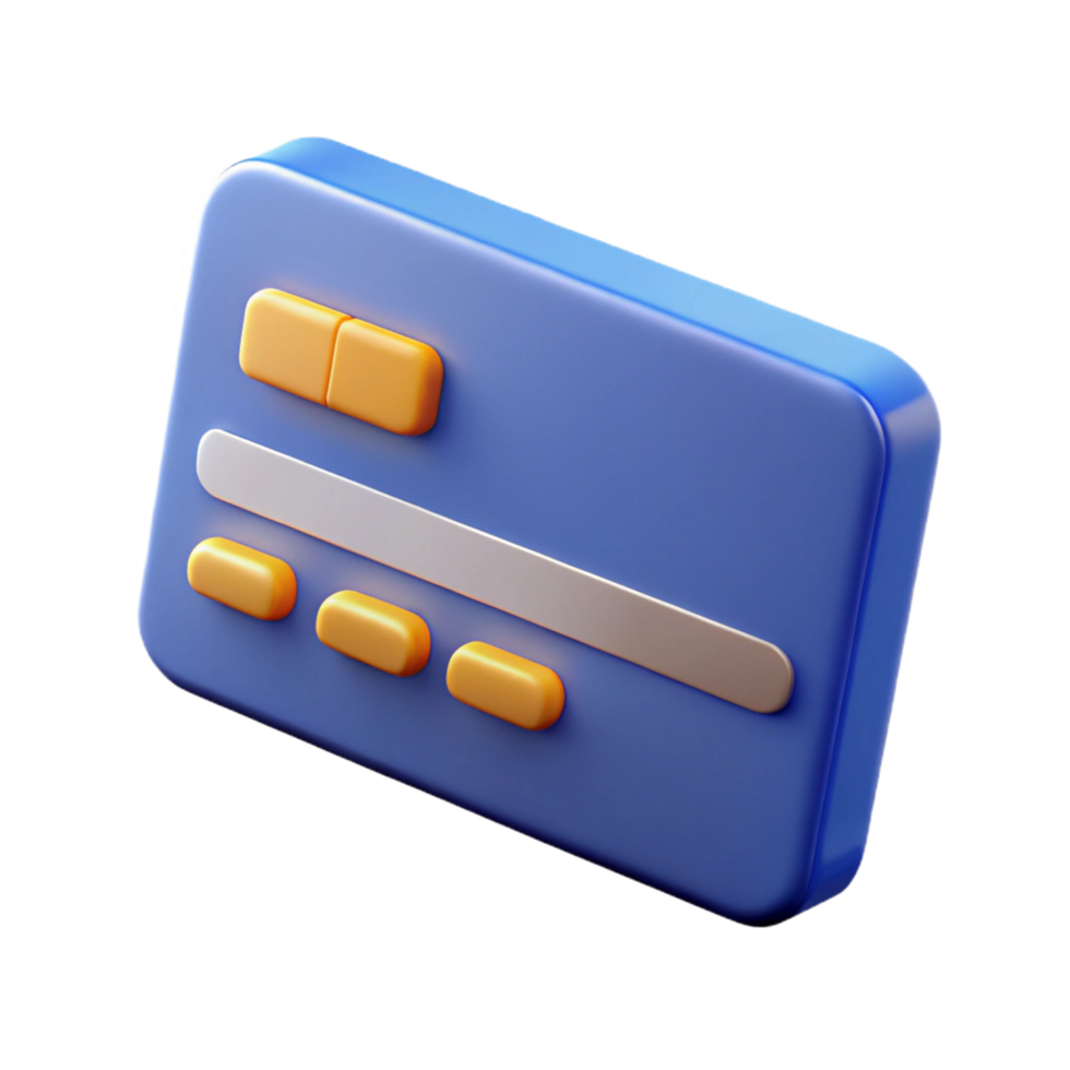 celebrated retro A credit card, generic design, NO BACKGROUND with Transparent Background. precision png