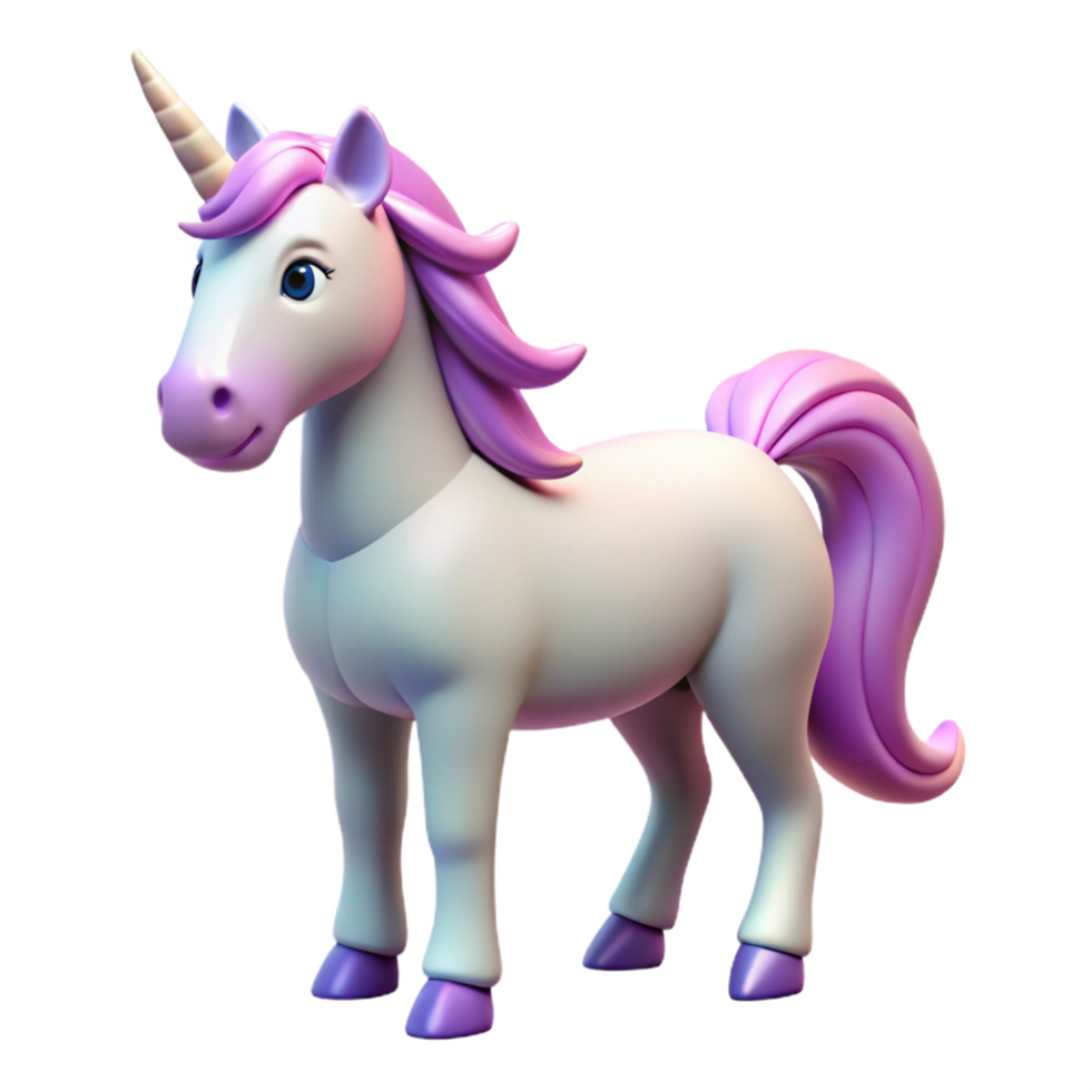 coveted urban Unicorn, mythical horse, single horn, NO BACKGROUND with Transparent Background. high resolution png