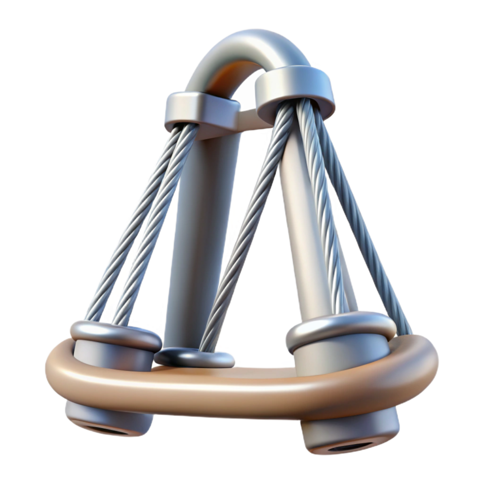 alluring renaissance Suspension bridge cable anchor point, NO BACKGROUND with Transparent Background. 8K png