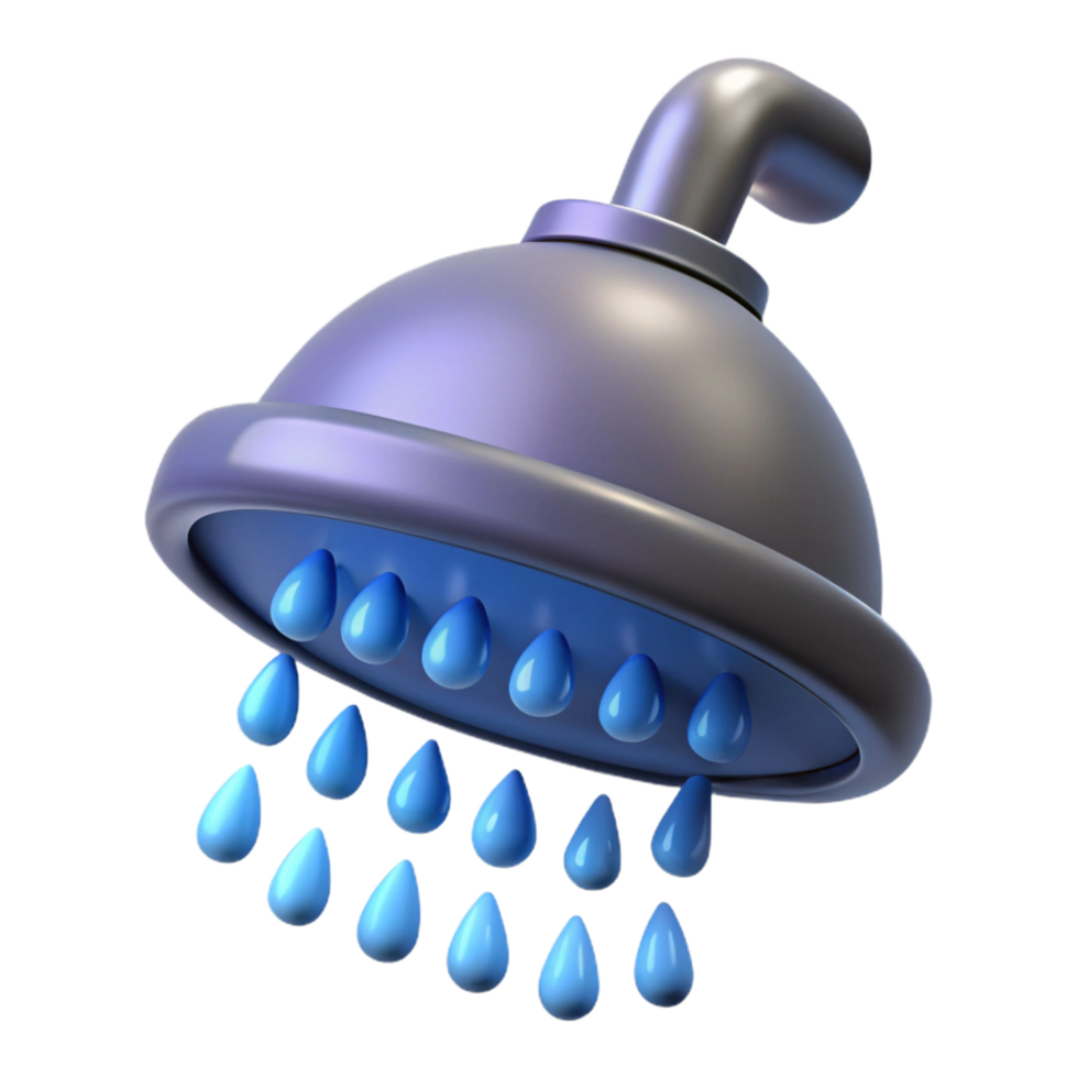 dramatic mysterious artistic Shower head rainfall style, NO BACKGROUND with Transparent Background. luxury png