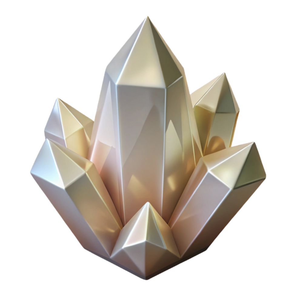 bold exquisite Jagged piece of quartz crystal NO BACKGROUND with Transparent Background. expertly shot png