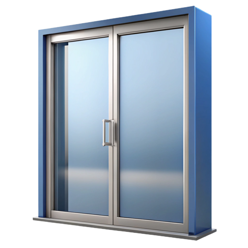 dreamy extraordinary Sliding glass door, aluminum frame, NO BACKGROUND with Transparent Background. precision png