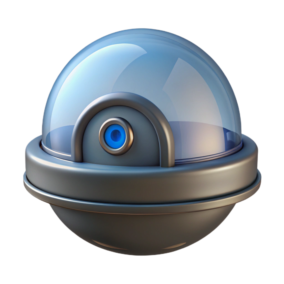 captivating remarkable Security camera, dome, NO BACKGROUND with Transparent Background. png