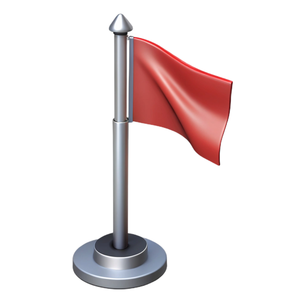dramatic enchanting Flagpole, aluminum, NO BACKGROUND with Transparent Background. museum quality png
