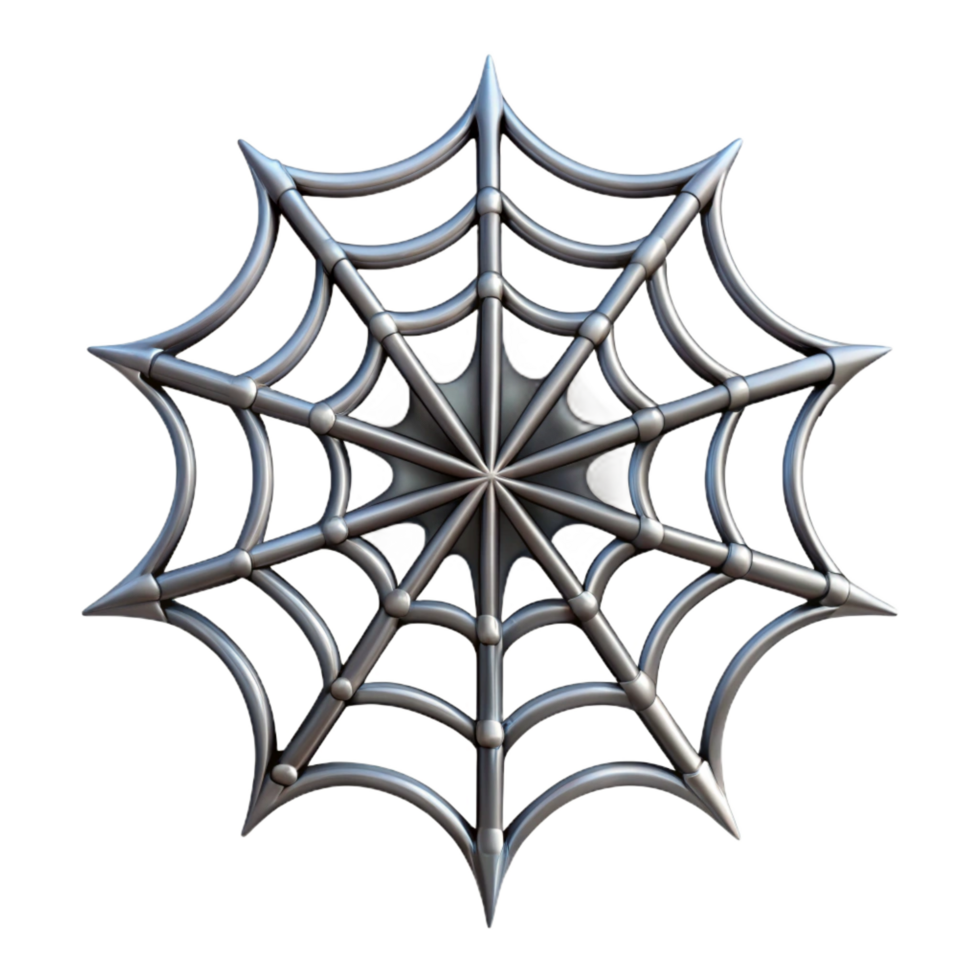 alluring nostalgic retro A single, intricate spider web glistening with dew, NO BACKGROUND with Transparent Background. crisp png