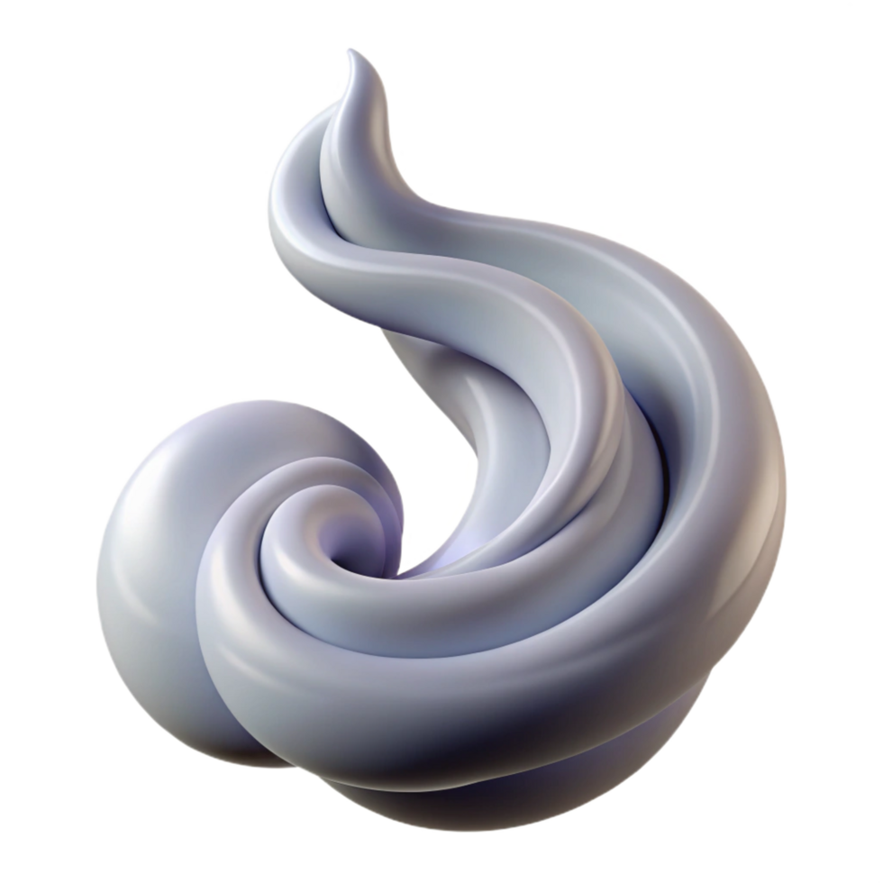 alluring signature A single, abstract swirl of smoke. NO BACKGROUND with Transparent Background. png