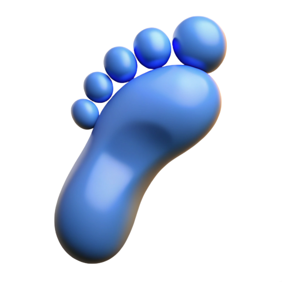 dramatic signature A single, realistic human footprint. NO BACKGROUND with Transparent Background. png