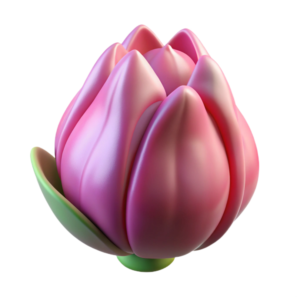 acclaimed elegant A single, detailed flower bud about to bloom. NO BACKGROUND with Transparent Background. 8K png