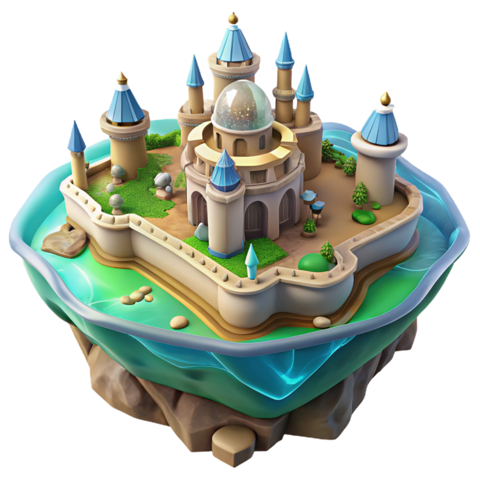 distinctive artistic A detailed, ancient map showing a fantastical kingdom. NO BACKGROUND with Transparent Background. impeccable png