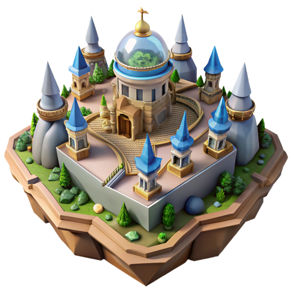 dazzling vintage A detailed, ancient map showing a fantastical kingdom. NO BACKGROUND with Transparent Background. studio quality png
