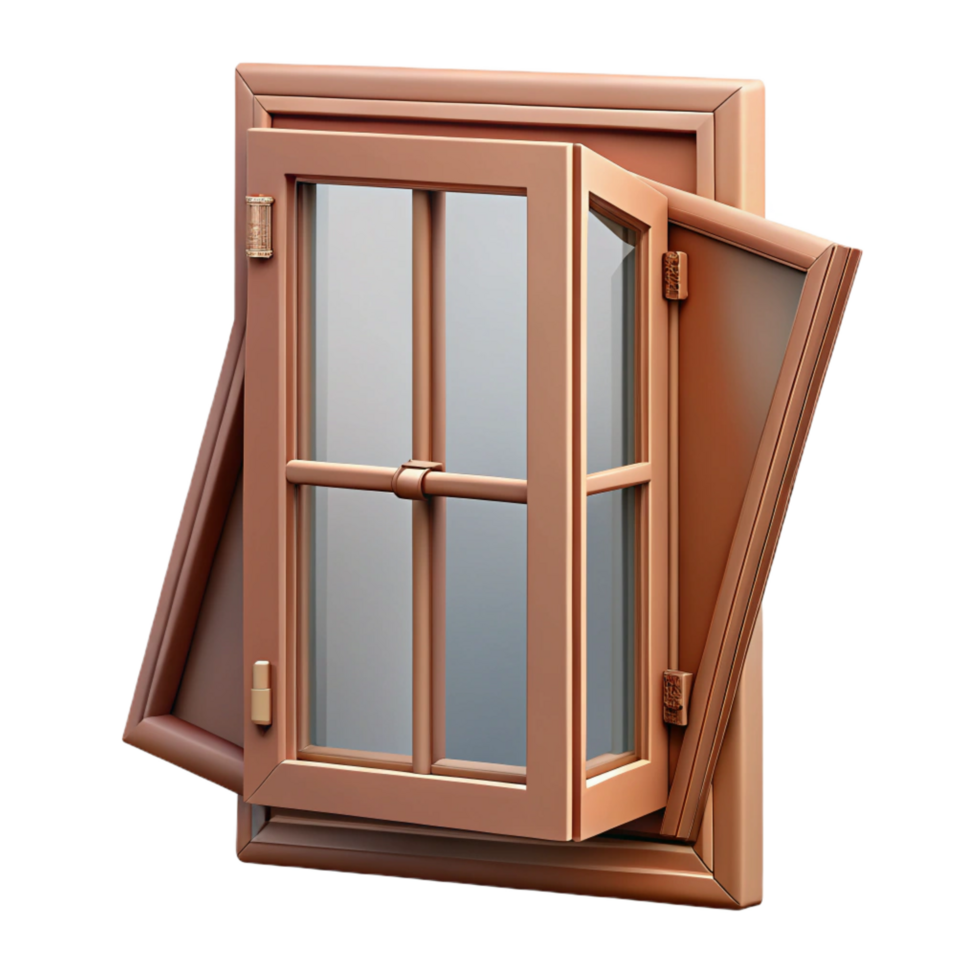 acclaimed industrial Casement window, hinged opening, traditional design. NO BACKGROUND with Transparent Background. masterfully captured png