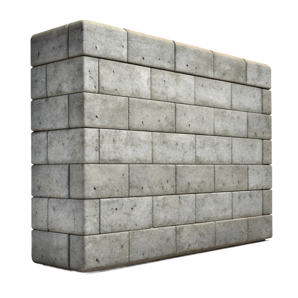 beautiful avant-garde Concrete wall, textured surface, industrial design. NO BACKGROUND with Transparent Background. impeccable png