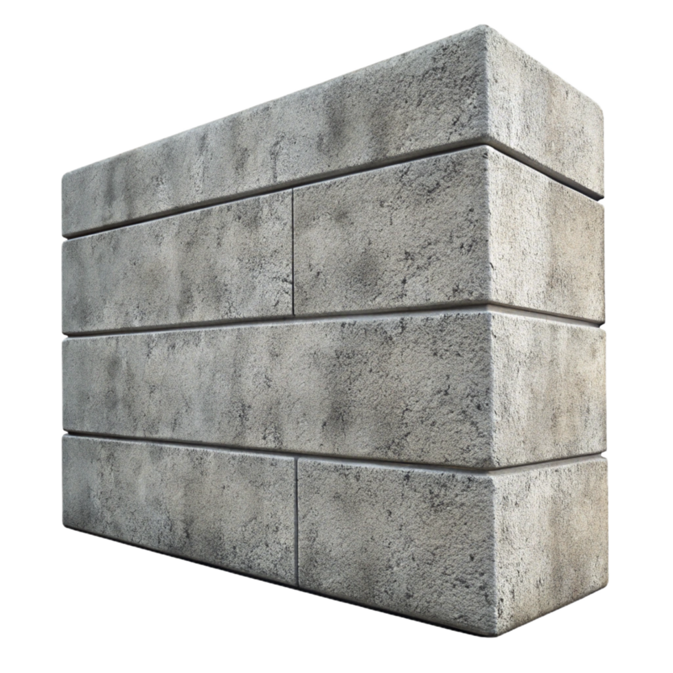 calm picturesque Concrete wall, textured surface, industrial design. NO BACKGROUND with Transparent Background. top-tier png