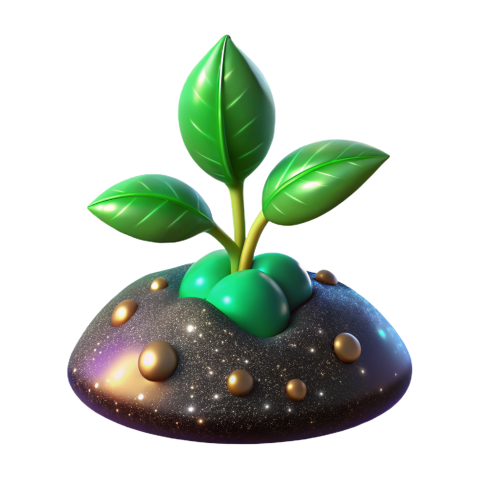 elegant modern Green Plant Sprout Emerging From Soil Isolated high quality png