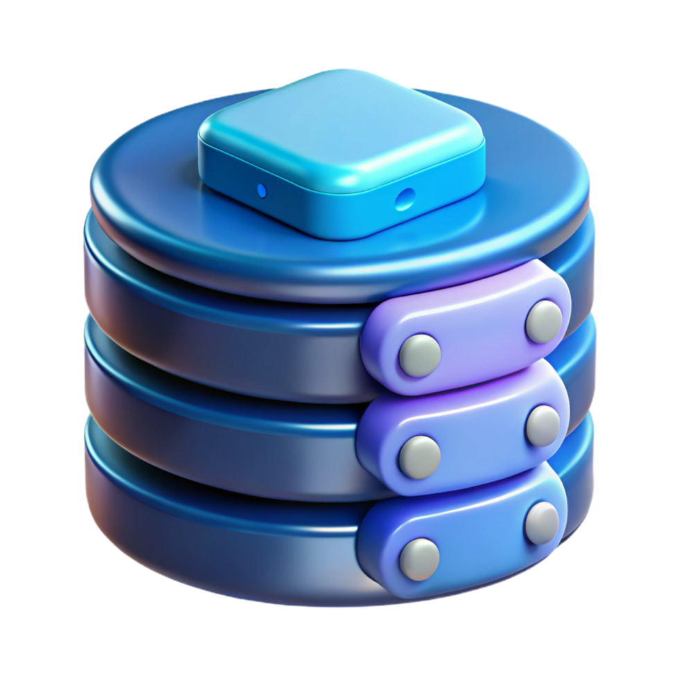 alluring exemplary Futuristic data storage device with spinning hard drives, NO BACKGROUND with Transparent Background. png