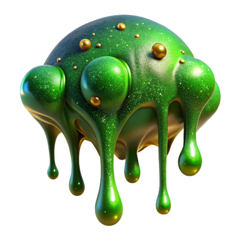stunning traditional Green Slime Dripping Down Slowly Transparent png