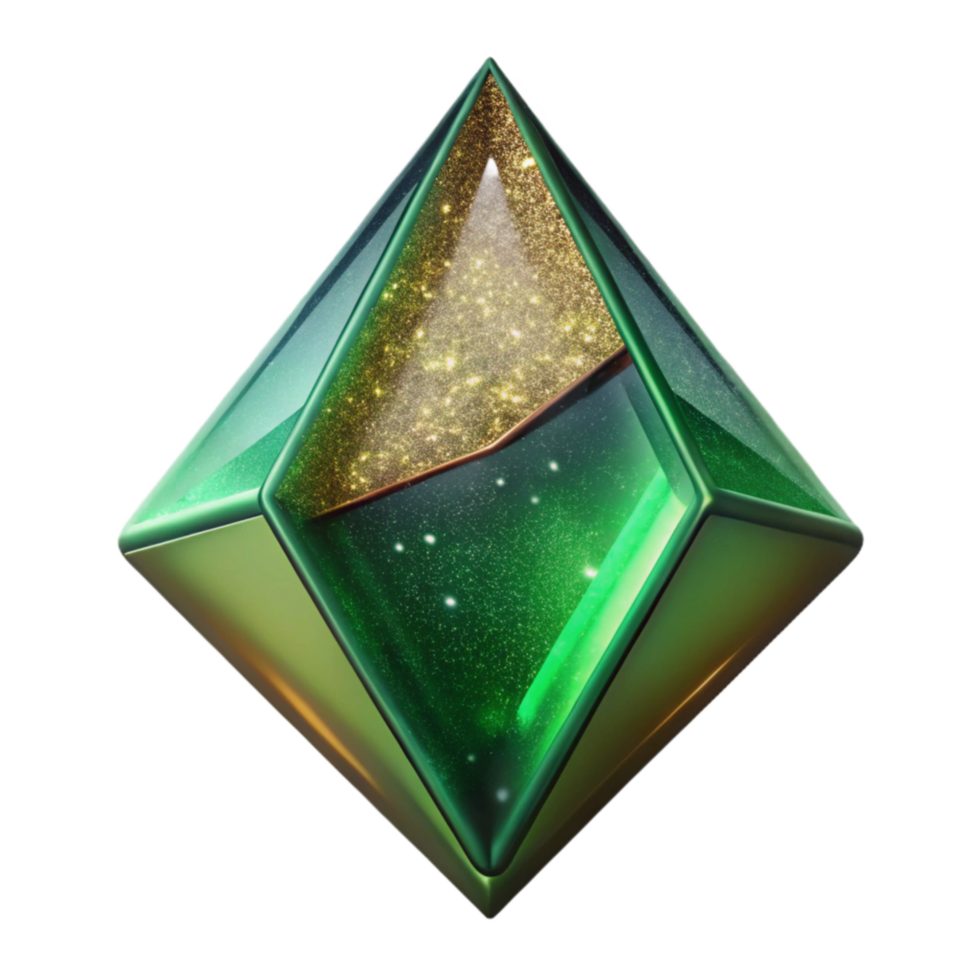 stunning modern Green Triangle with Gradient Effect Transparent Background high resolution png