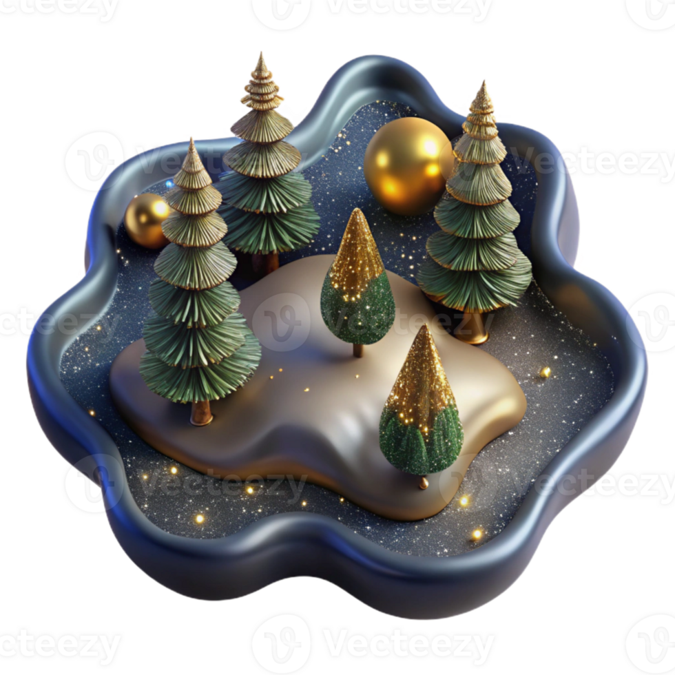 beautiful artistic Group of Trees Top View Cutout high resolution png
