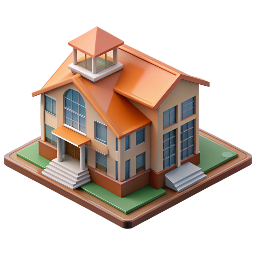 acclaimed urban Detailed architectural section drawing of a school NO BACKGROUND with Transparent Background. crisp png