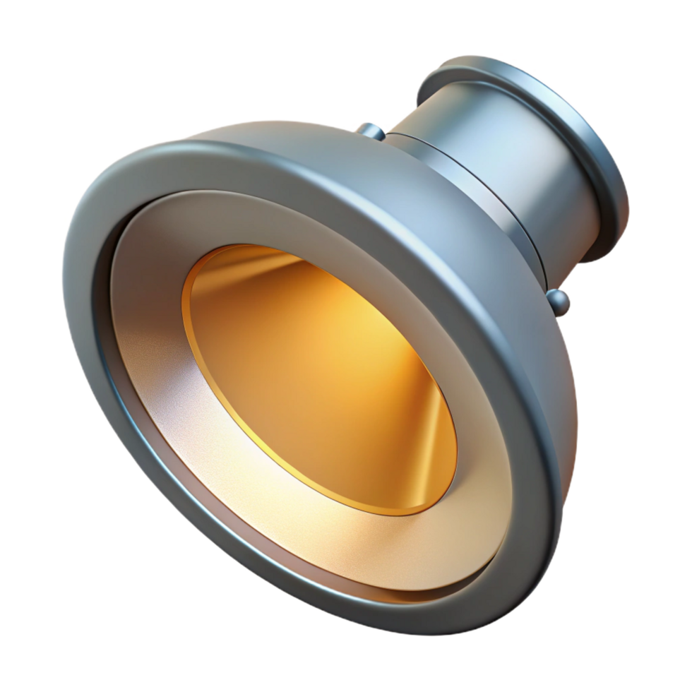 elegant timeless CAD rendering of a recessed lighting fixture NO BACKGROUND with Transparent Background. png