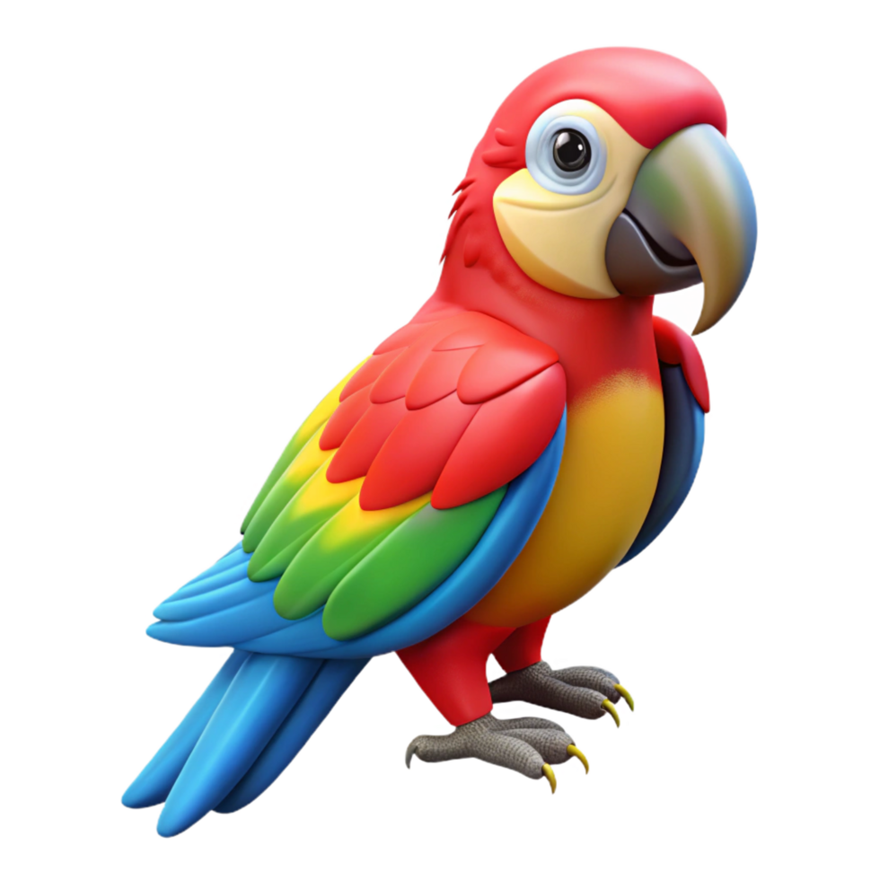 dramatic ethereal bohemian A colorful macaw parrot perched, NO BACKGROUND with Transparent Background. expertly shot png