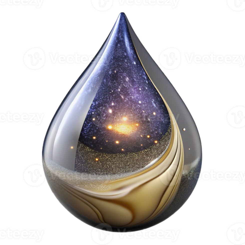 beautiful classic Handblown Glass Ornament Teardrop Shape Transparent Element authentic png