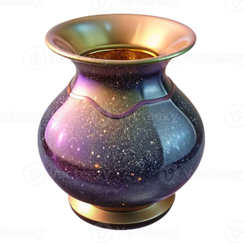 stunning classic Handblown Glass Vase Isolated Element with Shadow professional png