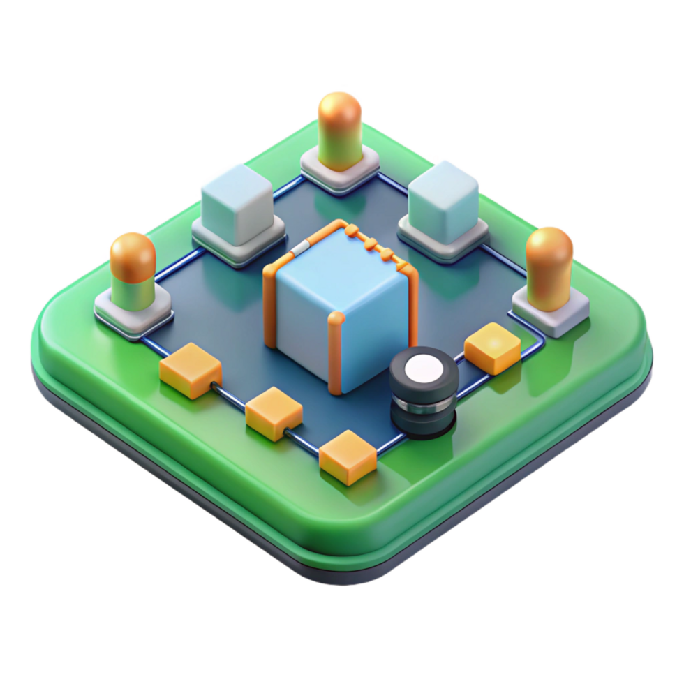 captivating distinctive Circuit board with electronic components NO BACKGROUND with Transparent Background. png