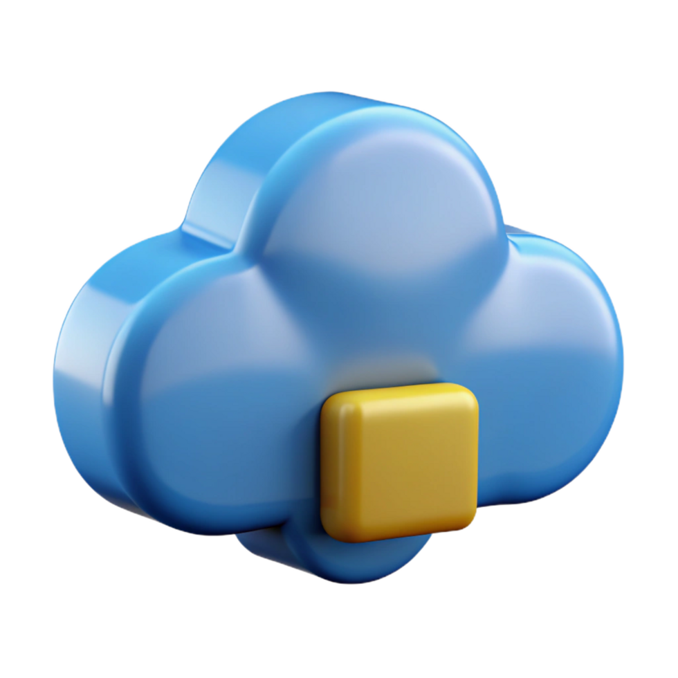 elegant futuristic Cloud computing icon NO BACKGROUND with Transparent Background. refined png