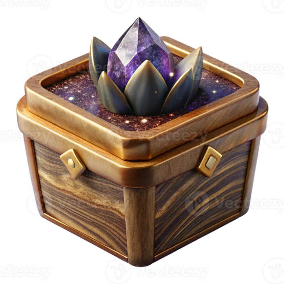 stunning contemporary Hand Carved Wooden Box with Lid Detail Isolated high quality png